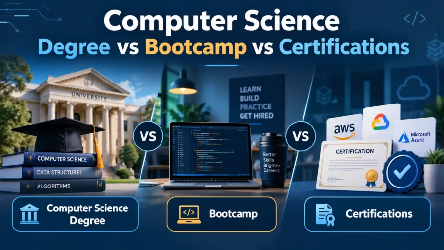 Computer science degree vs bootcamp vs certifications