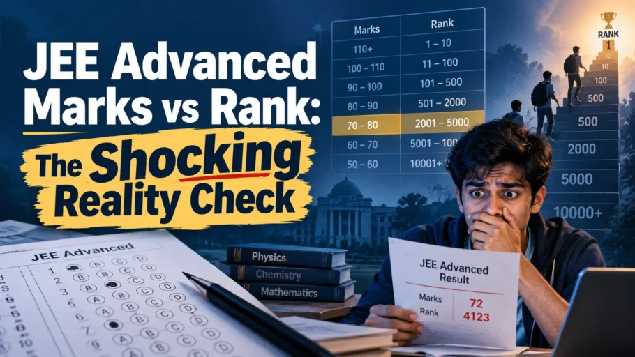 JEE Advanced Marks vs Rank